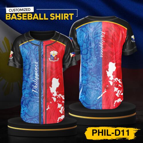 Philippine Design Full Print Baseball Shirt - PHIL-D11 Thumbnail