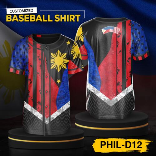 Philippine Design Full Print Baseball Shirt - PHIL-D12 Thumbnail