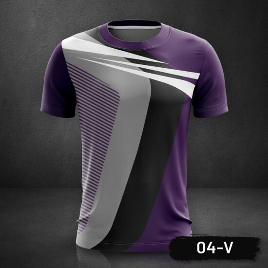 Sport Jersey, Esport Gaming Roundneck Full Print Sublimation Shirt - 04-V Thumbnail