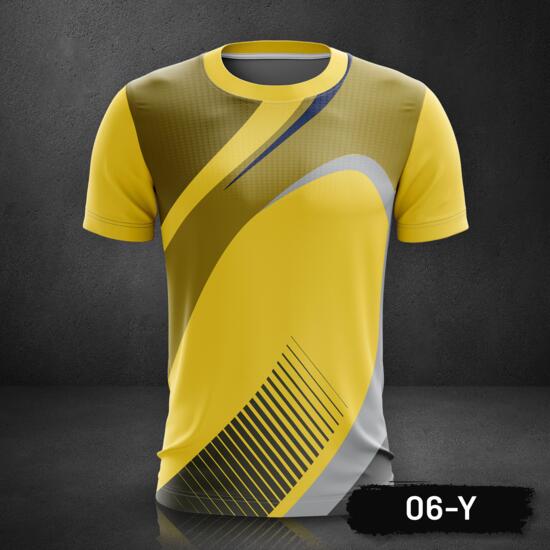 Linear Design Roundneck Full Print Sublimation Shirt - 06-Y Thumbnail