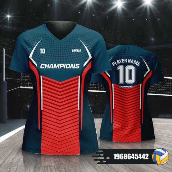 Sports Design Volleyball Jersey Full Print Sublimation - 1968645442 Thumbnail