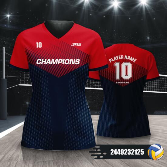 Abstract with Linear Design Volleyball Jersey Full Print Sublimation - 2449232125 Thumbnail