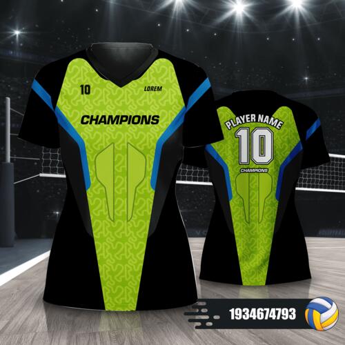 Abstract Sporty Design Volleyball Jersey Full Print Sublimation - 1934674793 Thumbnail
