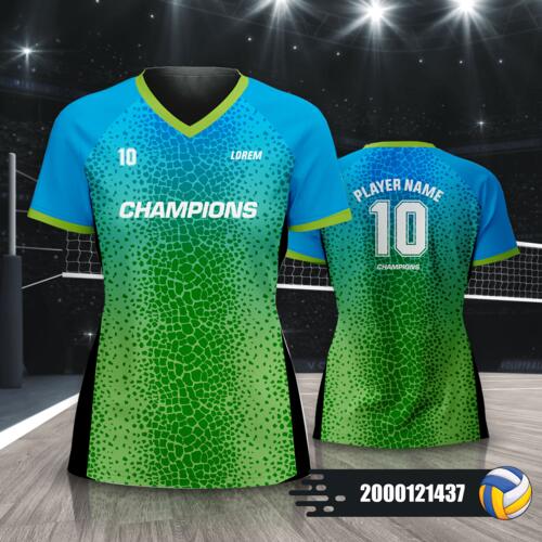 Scattered Crocodile Skin Texture Design Volleyball Jersey Full Print Sublimation - 2000121437 Thumbnail