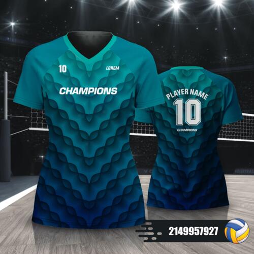 Abstract Pattern Volleyball Jersey Full Print Sublimation - 2149957927 Thumbnail