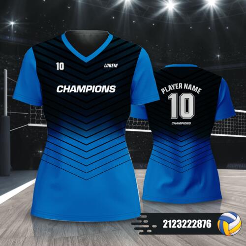 Linear with Gradient Design Volleyball Jersey Full Print Sublimation - 2123222876 Thumbnail