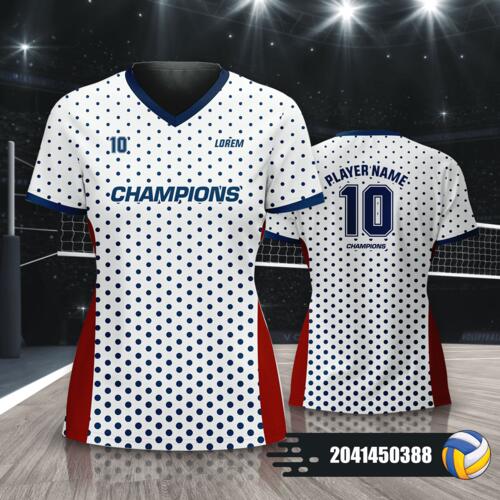 Dots Design Volleyball Jersey Full Print Sublimation - 2041450388 Thumbnail