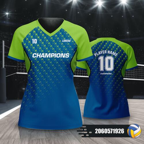 Abstract Design Volleyball Jersey Full Print Sublimation - 2060571926 Thumbnail