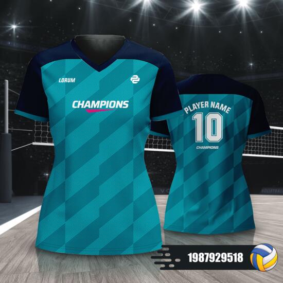 Diagonal Pattern Design Volleyball Jersey Full Print Sublimation - 1987929518 Thumbnail