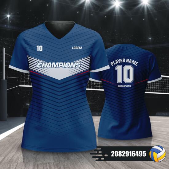 Geometric Stipe Lines Volleyball Jersey Full Print Sublimation - 2082916495 Thumbnail