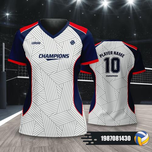 Abstract Geometric Patter Volleyball Jersey Full Print Sublimation - 1987081430 Thumbnail