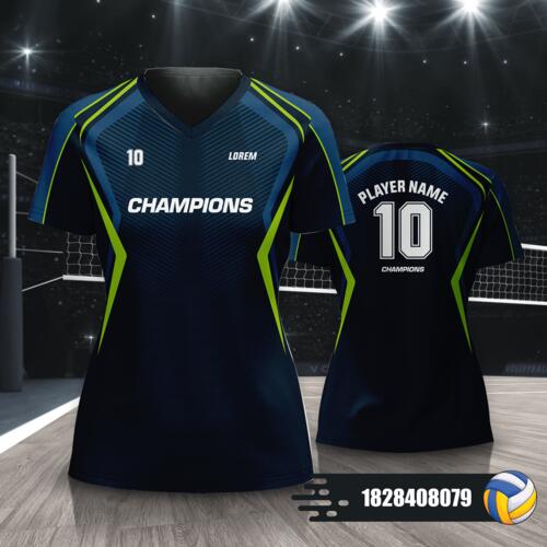 Sporty Design Volleyball Jersey Full Print Sublimation - 1828408079 Thumbnail