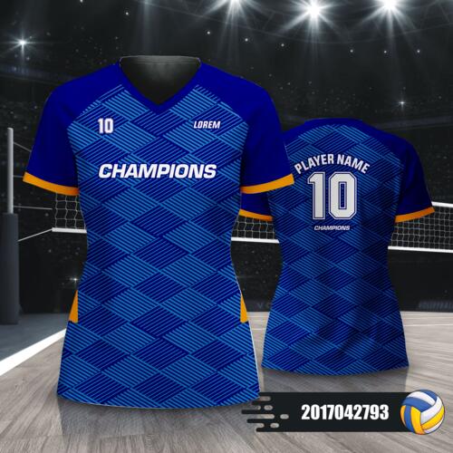 Geometric Pattern Background Volleyball Jersey Full Print Sublimation - 2017042793 Thumbnail