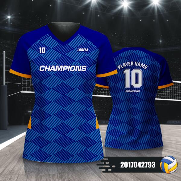 Geometric Pattern Background Volleyball Jersey Full Print Sublimation - 2017042793 Thumbnail