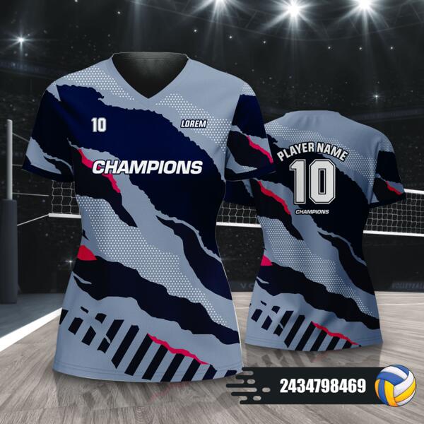 Grunge Design Volleyball Jersey Full Print Sublimation - 2434798469 Thumbnail