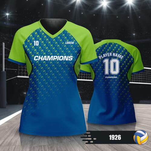 Volleyball Jersey with Colorway Full Print Sublimation - 1926 Thumbnail