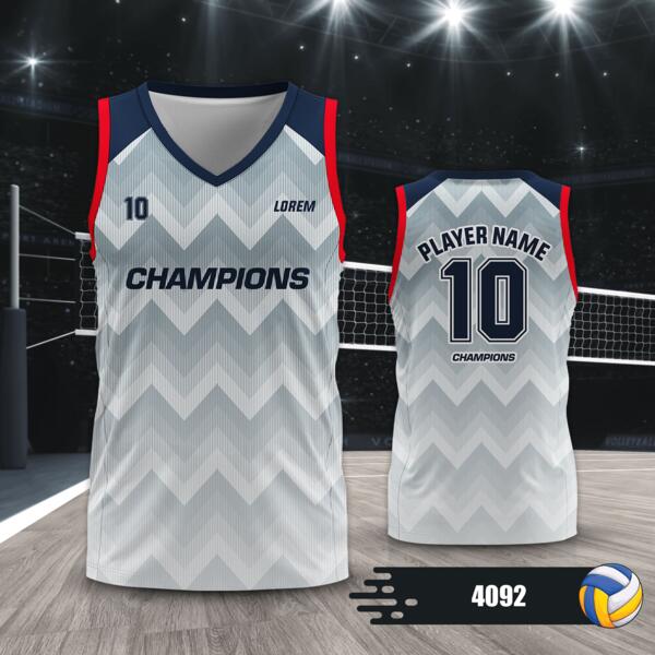 Volleyball Jersey with Colorway Full Print Sublimation - 4092 Thumbnail