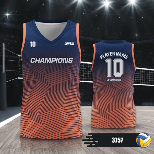 Volleyball Jersey with Colorway Full Print Sublimation - 3757 Thumbnail