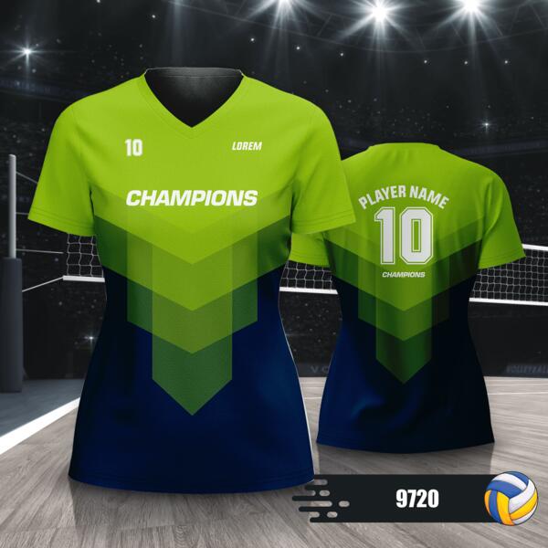Volleyball Jersey with Colorway Full Print Sublimation - 9720 Thumbnail