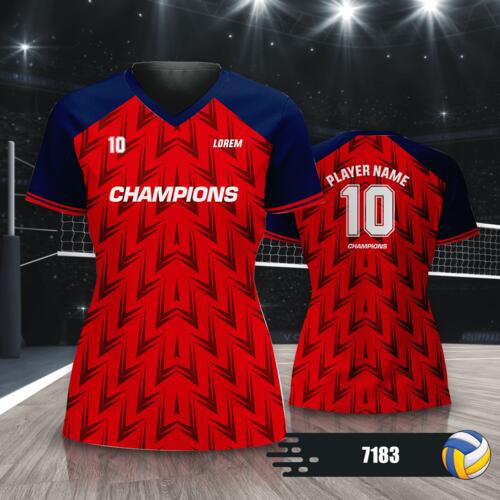 Volleyball Jersey with Colorway Full Print Sublimation - 7183 Thumbnail