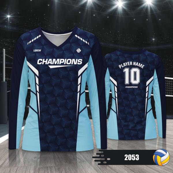 Volleyball Jersey with Colorway Full Print Sublimation - 2053 Thumbnail