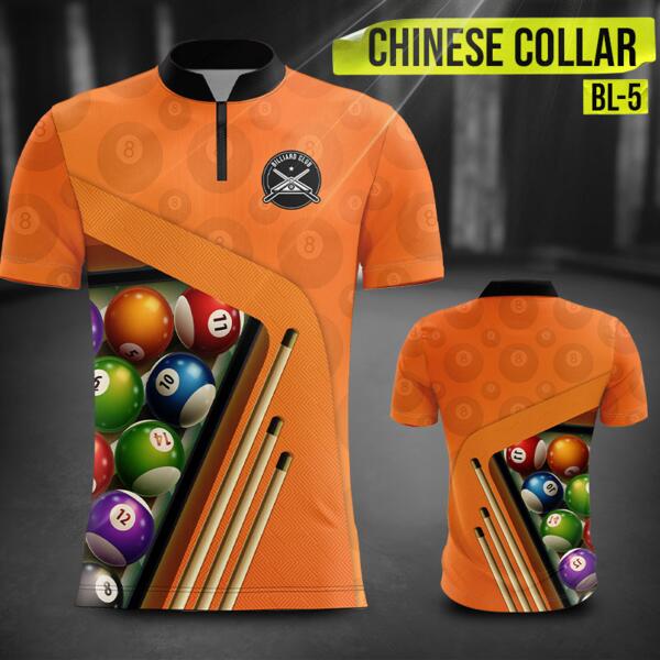 Billiard Jersey Full Print Sublimation Chinese Collar - BL-5 Thumbnail