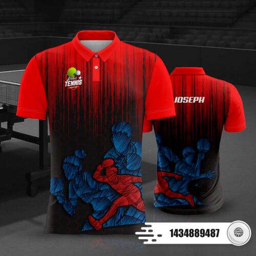 Table Tennis Polo Shirt Full Print Sublimation - 1434889487 Thumbnail