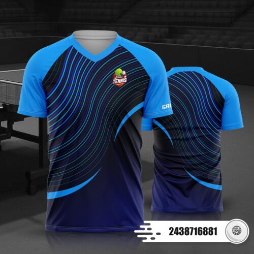 Table Tennis V-Neck Shirt Full Print Sublimation - 2438716881 Thumbnail