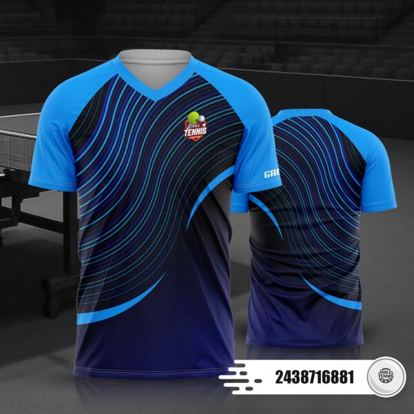 Table Tennis V-Neck Shirt Full Print Sublimation - 2438716881 Thumbnail