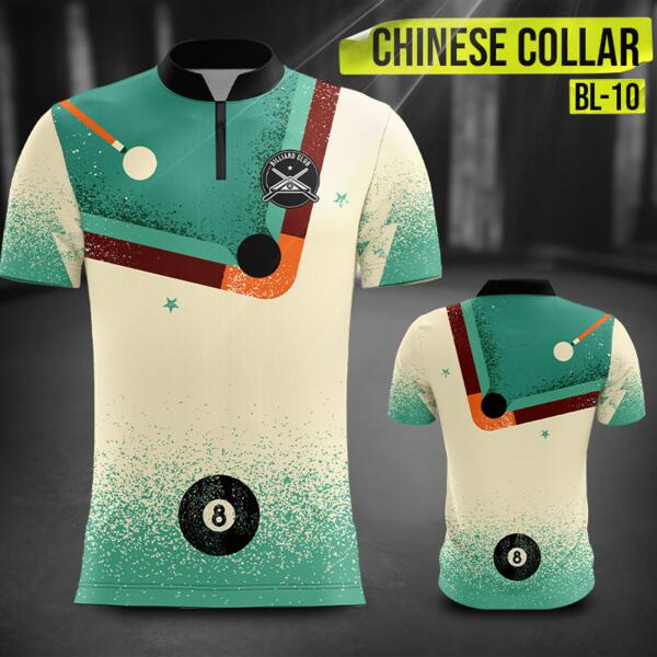 Billiard Jersey Full Print Sublimation Chinese Collar - BL-10 Thumbnail
