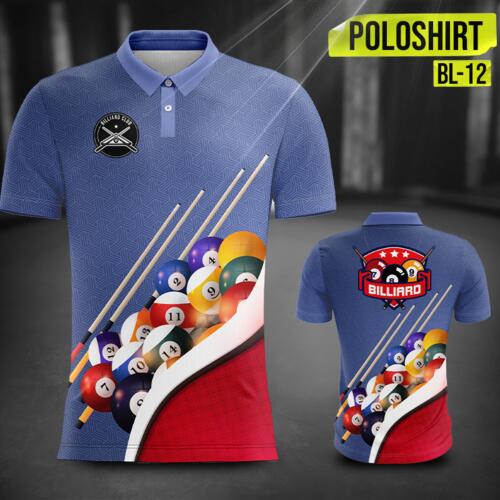Billiard Jersey Full Print Sublimation Polo Shirt - BL-12 Thumbnail