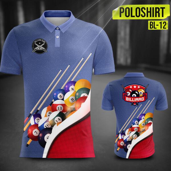 Billiard Jersey Full Print Sublimation Polo Shirt - BL-12 Thumbnail