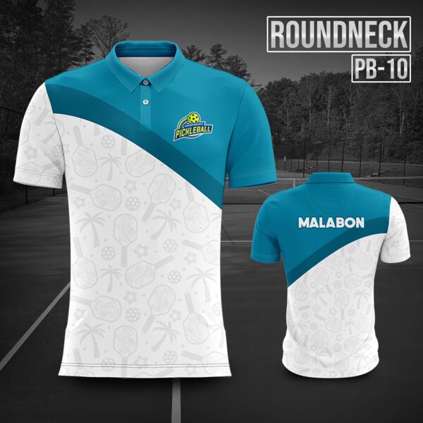 Customizable Pickleball Design Full Print Sublimation Roundneck Shirt - PB-10 Thumbnail