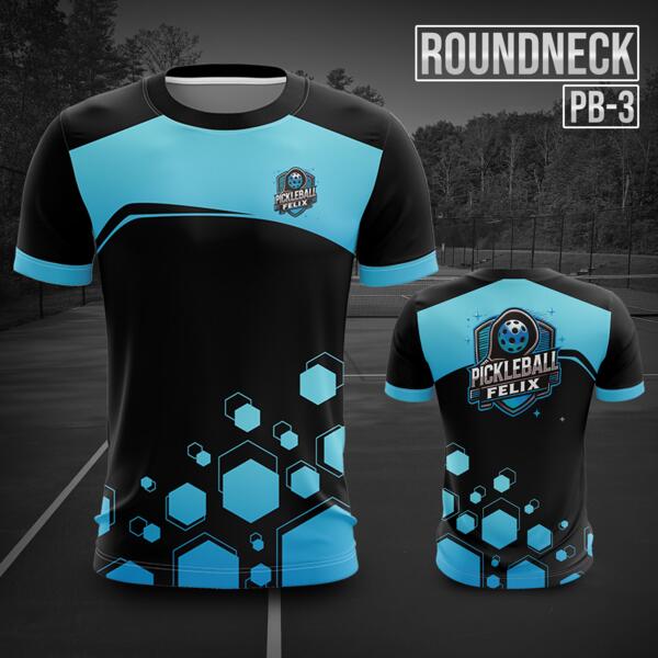 Pickleball Design Full Print Sublimation Roundneck Shirt - PB-3 Thumbnail