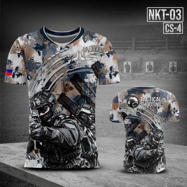 Customizable Tactical Shooting Design Full Print Sublimation Shirt with Specialized Neck Style - CS-4 Thumbnail