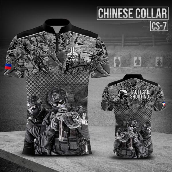 Customizable Tactical Design Full Print Shirt Chinese Collar - CS-7 Thumbnail