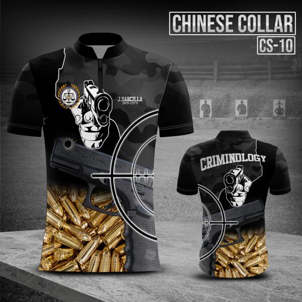 Customizable Tactical Shooting Design Full Print Sublimation Shirt Chinese Collar - CS-10 Thumbnail