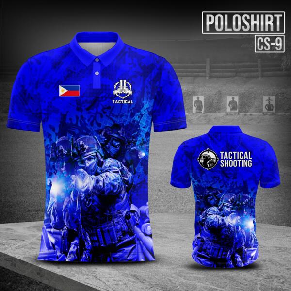 Customizable Tactical Shooting Design Full Print Sublimation Polo Shirt - CS-9 Thumbnail