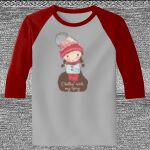 Raglan 3/4 Roundneck Shirt (Gray Body) Thumbnail