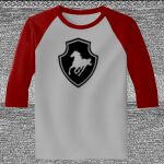 Raglan 3/4 Roundneck Shirt (Gray Body) Thumbnail