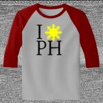 Raglan 3/4 Roundneck Shirt (Gray Body) Thumbnail
