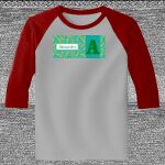 Raglan 3/4 Roundneck Shirt (Gray Body) Thumbnail