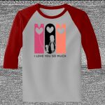 Raglan 3/4 Roundneck Shirt (Gray Body) Thumbnail