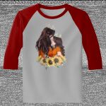 Raglan 3/4 Roundneck Shirt (Gray Body) Thumbnail