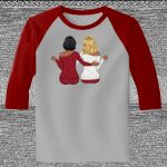 Raglan 3/4 Roundneck Shirt (Gray Body) Thumbnail