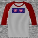Raglan 3/4 Roundneck Shirt (Gray Body) Thumbnail