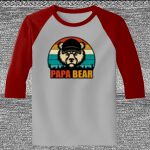 Raglan 3/4 Roundneck Shirt (Gray Body) Thumbnail