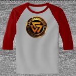 Raglan 3/4 Roundneck Shirt (Gray Body) Thumbnail