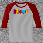 Raglan 3/4 Roundneck Shirt (Gray Body) Thumbnail
