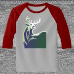 Raglan 3/4 Roundneck Shirt (Gray Body) Thumbnail